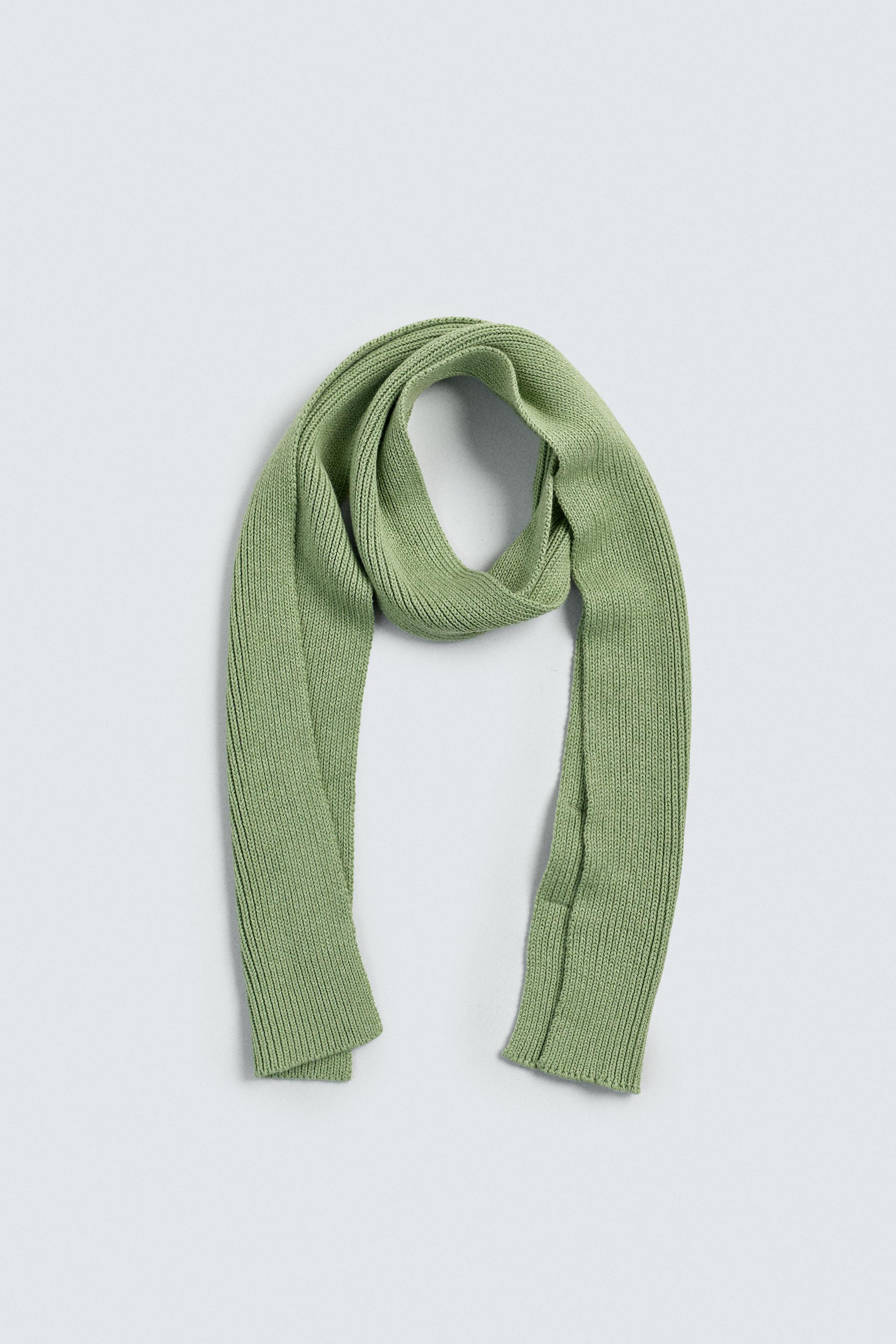 COTTON BLEND KNIT SCARF
